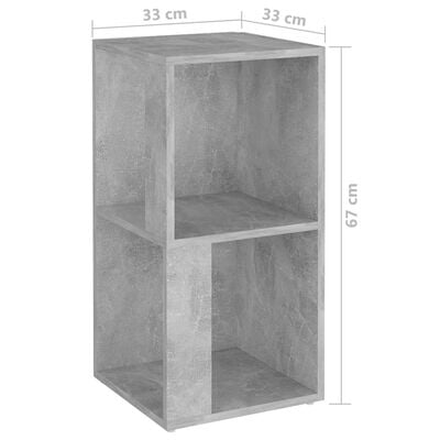 vidaXL Mueble de esquina madera de ingeniería gris 33x33x67 cm
