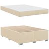 vidaXL Estructura de cama con colch&oacute;n Crema 160 x 200 cm tela