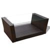 vidaXL Set muebles de jardín 4 piezas y cojines ratán sintético marrón