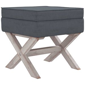 vidaXL Taburete con almacenaje terciopelo gris oscuro 45x45x49 cm