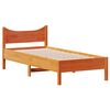 vidaXL Estructura de cama sin colch&oacute;n madera maciza marr&oacute;n 75x190 cm