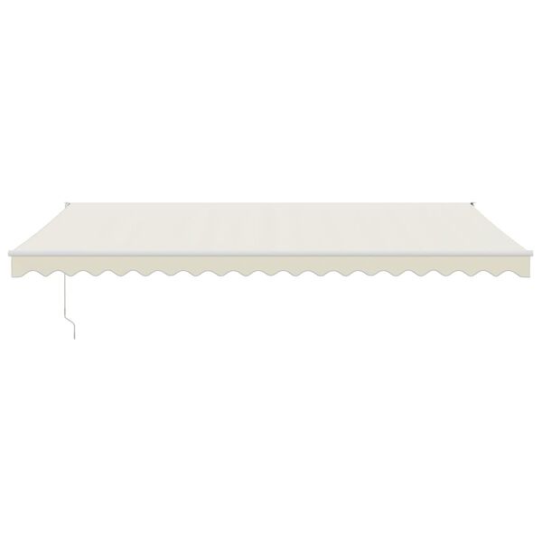vidaXL Toldo retr&aacute;ctil aluminio y tela color crema 5x3 m