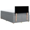 vidaXL Cama box spring con colch&oacute;n tela gris claro 120x200 cm