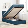 vidaXL Estructura de cama otomana con colch&oacute;n terciopelo azul oscuro