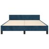 vidaXL Estructura de cama sin colch&oacute;n terciopelo azul oscuro 140x190cm