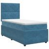 vidaXL Cama box spring con colch&oacute;n Azul 90 x 190 cm Terciopelo