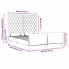 vidaXL Cama tipo Box Spring Gris claro 140 x 200 cm Terciopelo