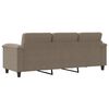 vidaXL Sof&aacute; de 3 plazas de tela microfibra gris taupe 180 cm