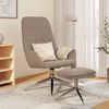 vidaXL Sill&oacute;n de relax con taburete tejido de microfibra gris taupe