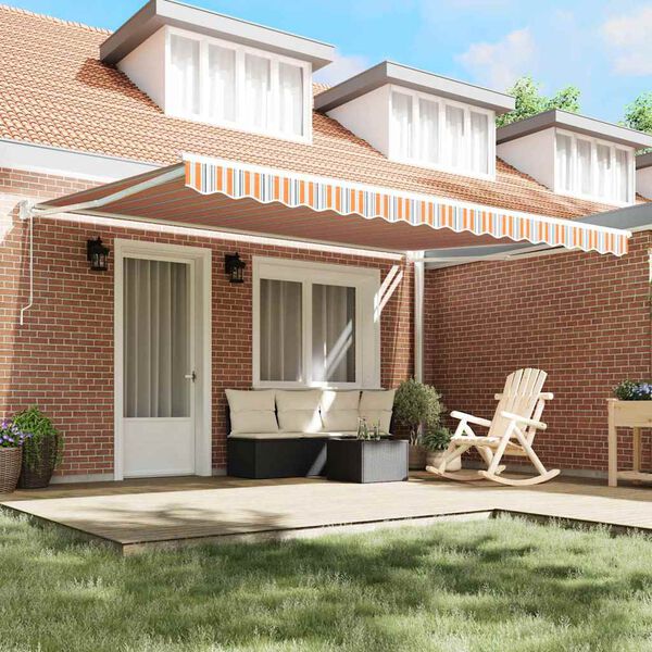 vidaXL Toldo Retr&aacute;ctil Multicolor 450 x 300 cm Poli&eacute;ster y Aluminio