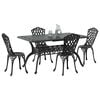 vidaXL Conjunto de Comedor de Jard&iacute;n 5 pcs Negro Aluminio