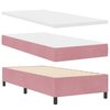vidaXL Cama tipo Box Spring con colch&oacute;n Rosa 90 x 190 cm Terciopelo