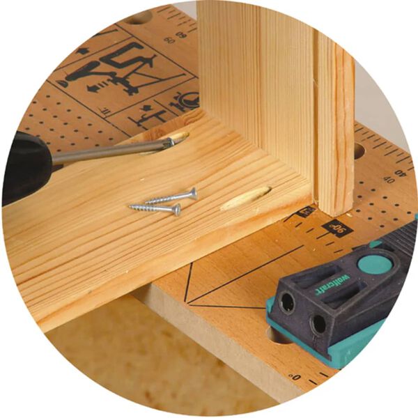 wolfcraft Juego de plantillas para pocket-hole 642000