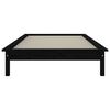 vidaXL Estructura cama individual madera maciza pino negra 90x190 cm