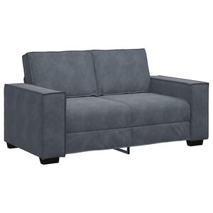 vidaXL Sof&aacute; de 2 plazas de terciopelo gris oscuro 160x78x84 cm