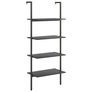 vidaXL Estanter&iacute;a inclinada de 4 baldas negro 64x35x152,5 cm