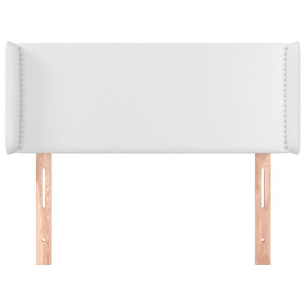 vidaXL Cabecero de cuero sint&eacute;tico blanco 103x16x78/88 cm