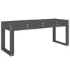 vidaXL Banco de jard&iacute;n madera maciza de pino gris 110x38x45 cm
