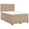 vidaXL Cama box spring con colch&oacute;n cuero sint&eacute;tico capuchino 140x190cm