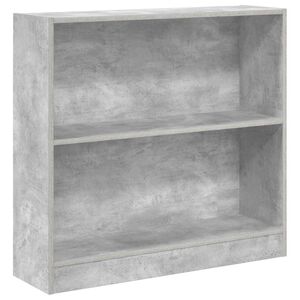 vidaXL Estanter&iacute;a de madera contrachapada gris hormig&oacute;n 80x24x75 cm