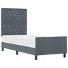 vidaXL Cama tipo Box Spring Gris oscuro 80 x 200 cm Terciopelo