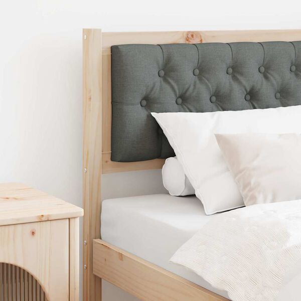 vidaXL Cabecero Otro Negro y gris oscuro 80 cm Madera maciza de pino