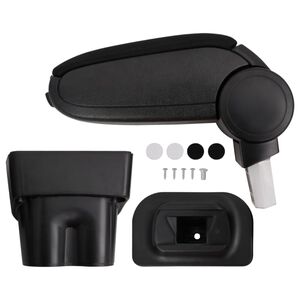 vidaXL Reposabrazos para coche Negro 17x32x(35,5-52) cm ABS