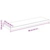 vidaXL Estante flotante de pared 2 uds MDF blanco brillo 80x23,5x3,8cm