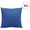 vidaXL Cojines decorativos 4 uds tela azul royal 60x60 cm