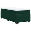 vidaXL Cama box spring con colch&oacute;n terciopelo verde oscuro 80x200 cm