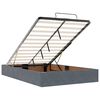 vidaXL Estructura cama otomana colchones terciopelo gris oscuro