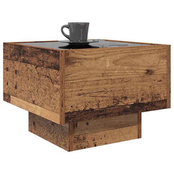 vidaXL Mesa de Caf&eacute; Madera vieja 40 x 40 x 30 cm Madera contrachapada