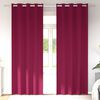 vidaXL Cortinas Opacas con Anillas 2 pcs Rojo vino 245 x 140 cm