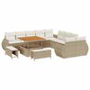 vidaXL Conjunto de sofá de jardín con cojín 13 pcs beige y crema