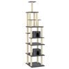 vidaXL Rascador para gatos con postes de sisal gris oscuro 216 cm
