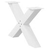 vidaXL Patas para mesa de centro en forma de X (2 unidades), color blanco, 70 x (42-43) cm, acero
