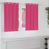 vidaXL Cortinas Opacas con Anillas 2 pcs Rosa Brillante 140 x 140 cm