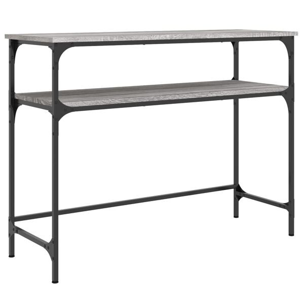 vidaXL Mesa consola madera de ingeniería gris Sonoma 100x35,5x75 cm