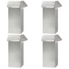 vidaXL Valla para caracoles 4 uds. 13,5 x 13,5 x 25 cm Plateado