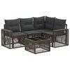 vidaXL Conjunto de sof&aacute;s de jard&iacute;n 5 pcs Gris y Gris Oscuro