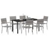 vidaXL Conjunto de Comedor de Jard&iacute;n 7 pcs Gris rat&aacute;n sint&eacute;tico