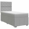 vidaXL Cama box spring con colch&oacute;n Gris Claro 100 x 200 cm Tela