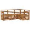 vidaXL Conjunto de sof&aacute;s de exterior 4 uds. Natural Poli&eacute;ster
