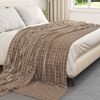 vidaXL Mantitas de Sof&aacute; 6 pcs Camel 240 x 220 cm Lana
