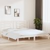 vidaXL Estructura de cama sin colch&oacute;n madera maciza blanca 200x200 cm