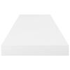 vidaXL Estante flotante de pared 2 uds MDF blanco brillo 80x23,5x3,8cm