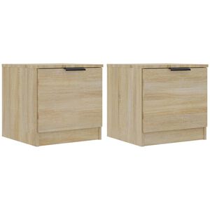 vidaXL Mesitas de noche 2 unidades color roble Sonoma 40x39x40 cm