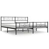 vidaXL Estructura cama sin colch&oacute;n con estribo metal negro 183x213 cm
