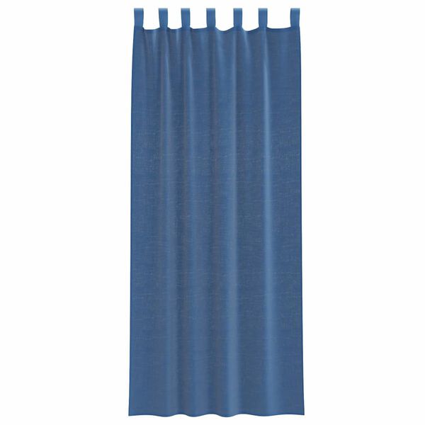 vidaXL Cortinas de gasa con trabillas 2 uds azul real 140x260 cm