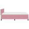 vidaXL Cama tipo Box Spring con colch&oacute;n Rosa 140 x 200 cm Terciopelo